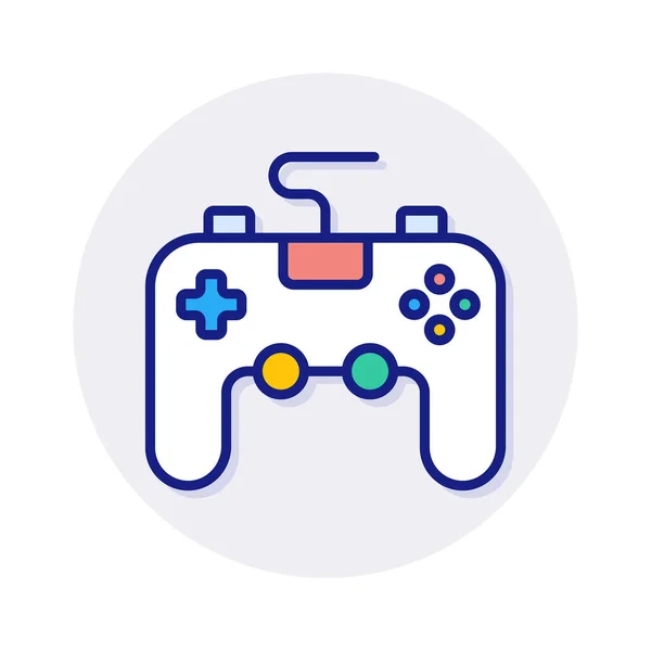 Spielen Sie Videospiel Symbol Vektor Logotyp — Stockvektor