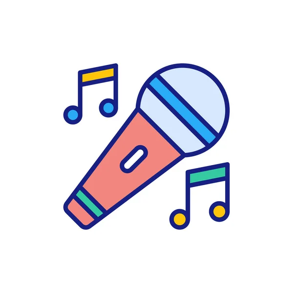 Chantez Une Icône Chanson Dans Vecteur Logotype — Image vectorielle