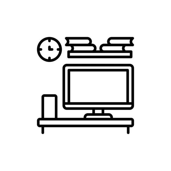 Icône Home Office Vecteur Logotype — Image vectorielle