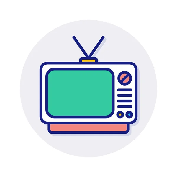 Watch Television Icon Vector Logotype — Stock Vector