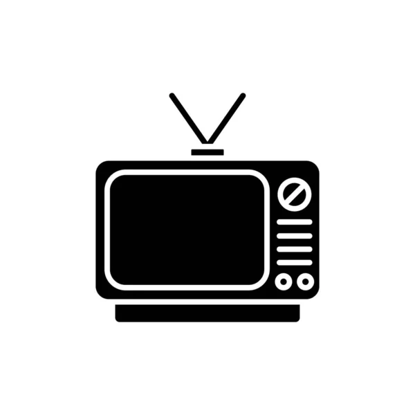 Bekijk Televisie Icoon Vector Logotype — Stockvector
