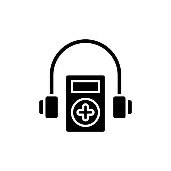 Escuchar Icono Música Vector Logotipo — Vector de stock