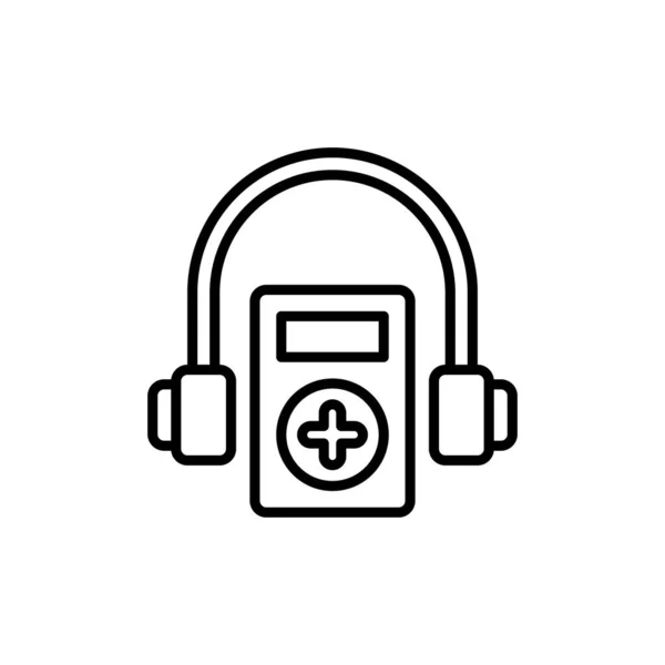 Escuchar Icono Música Vector Logotipo — Vector de stock