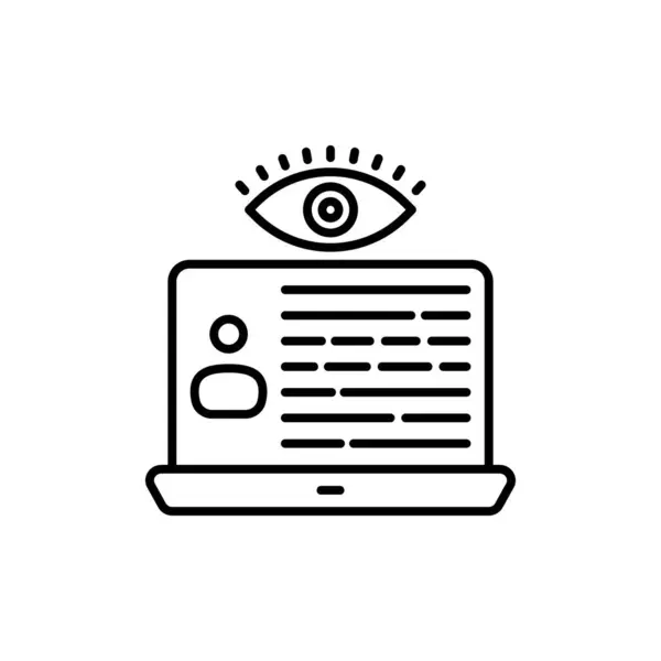 Icona Monitoraggio Dei Dipendenti Nel Vettore Logotipo — Vettoriale Stock