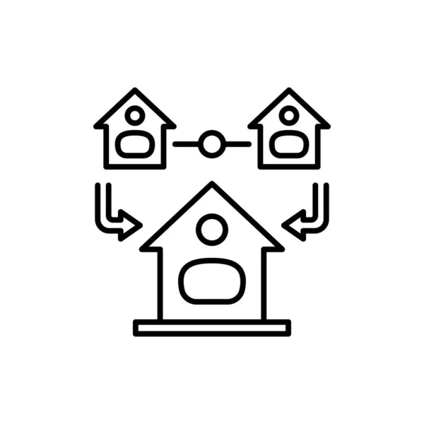 Ikonen Fjärranslutning Vektor Logotyp — Stock vektor