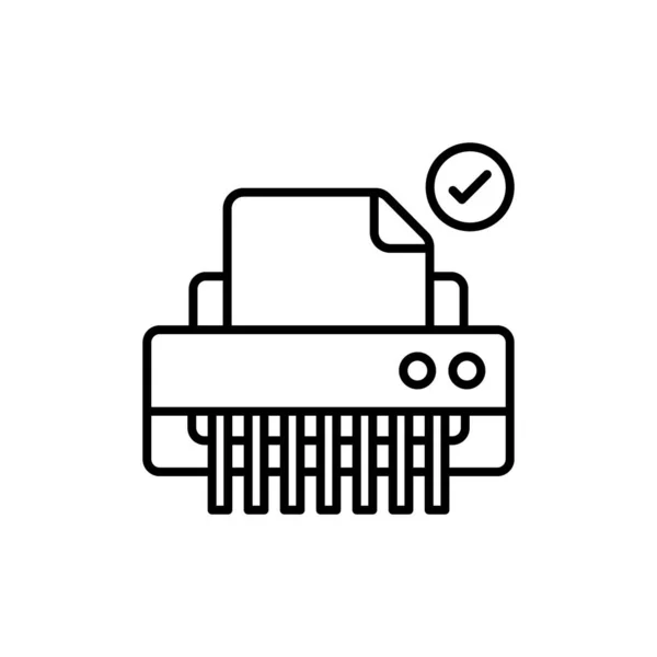 Papiervernietiger Icoon Vector Logotype — Stockvector