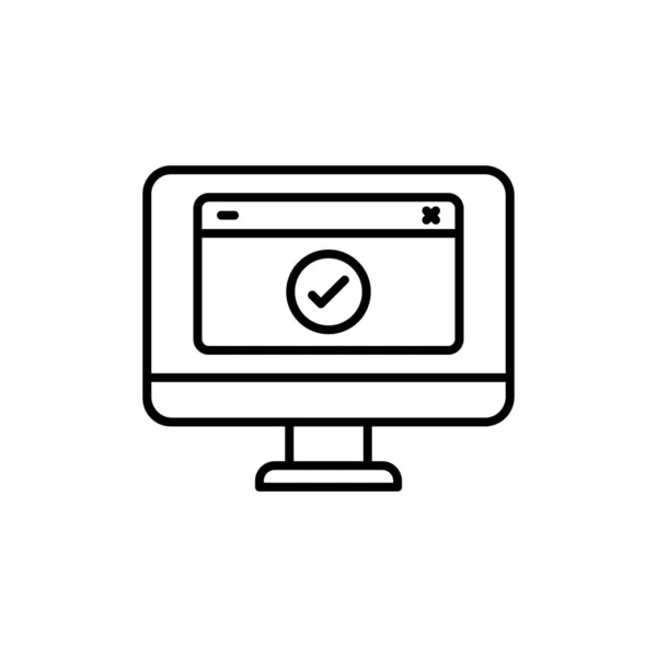 Ikona Monitoru Vektoru Logotyp — Stockový vektor