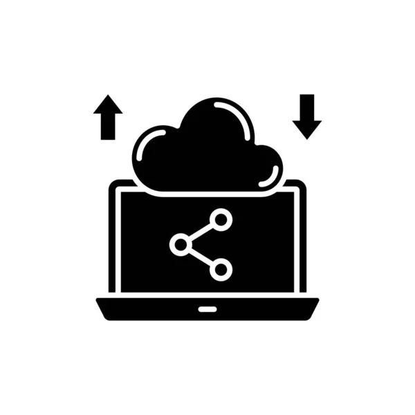 Cloud Share Icon Vector Logotype — Stock Vector