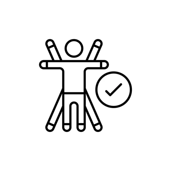 Ergonomie Symbol Vektor Logotyp — Stockvektor