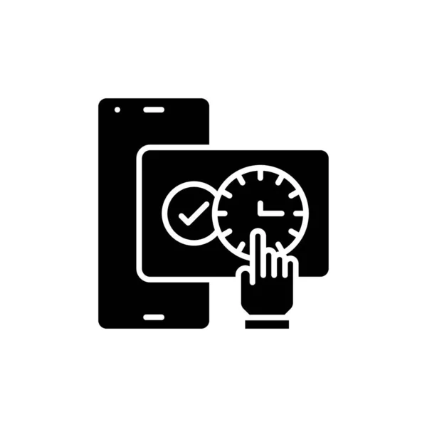 Time Tracing Apps Symbol Vektor Logotyp — Stockvektor