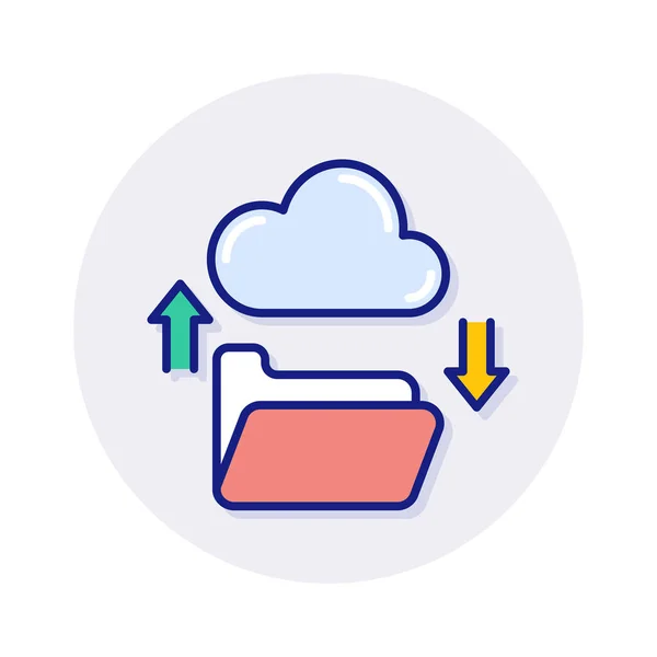 Icono Cloud Technology Vector Logotipo — Archivo Imágenes Vectoriales