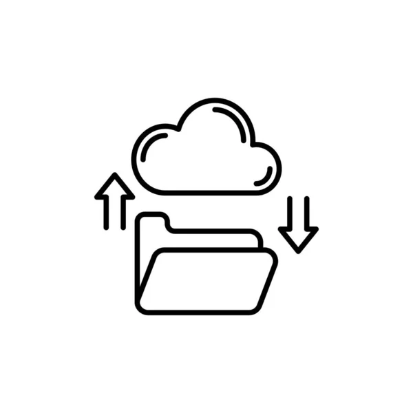 Icono Cloud Technology Vector Logotipo — Archivo Imágenes Vectoriales