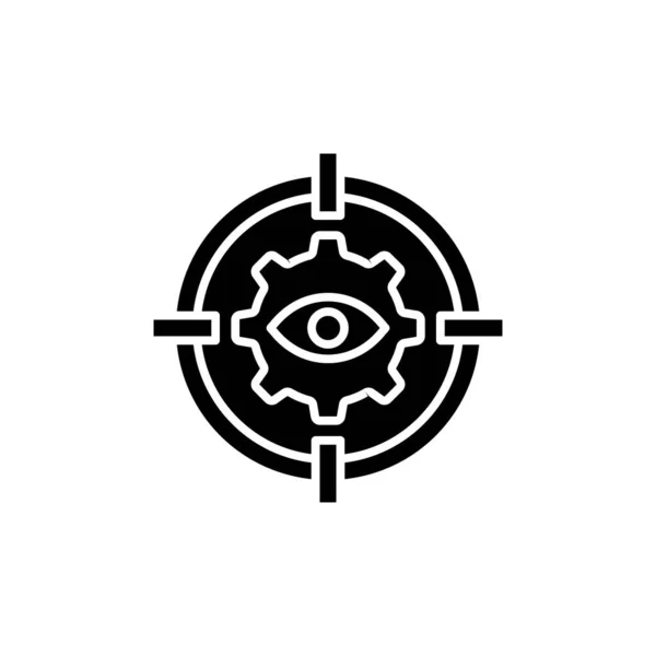 Оставайтесь Фокусе Иконки Векторе Логотип — стоковый вектор