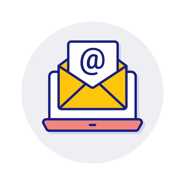 Email Correspondence Icon Vector Logotype — Stock Vector