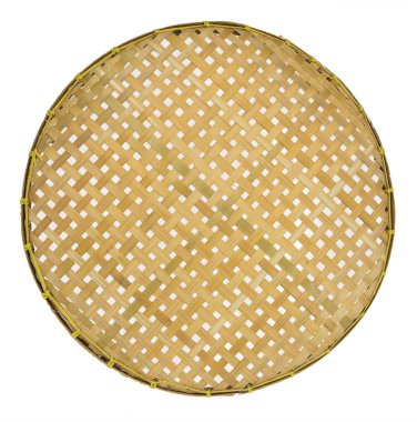Webbed Bamboo Tray isolated on white clipart