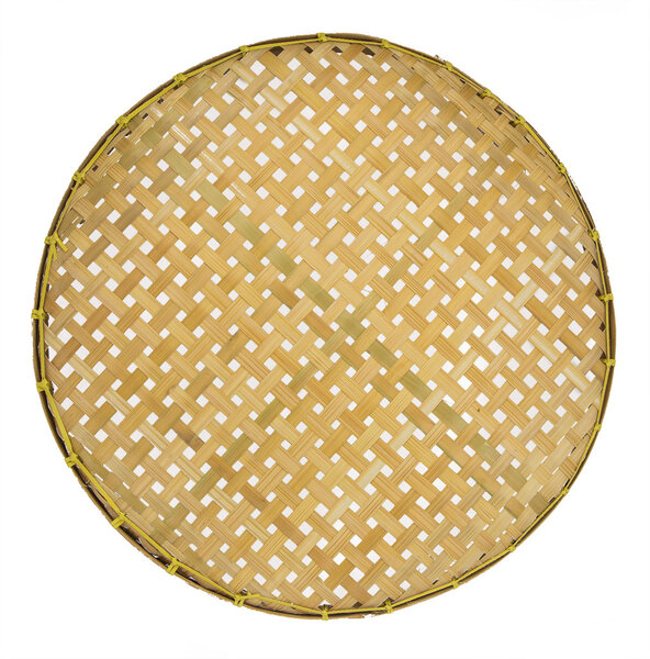 Веббед Бамбуковый лоток изолирован на белом