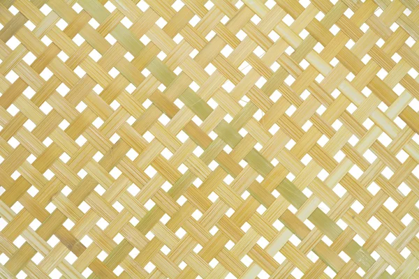 Gitterbett Bambus Tablett isoliert auf weiß — Stockfoto