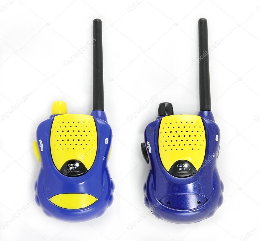 Blue couple walky talky