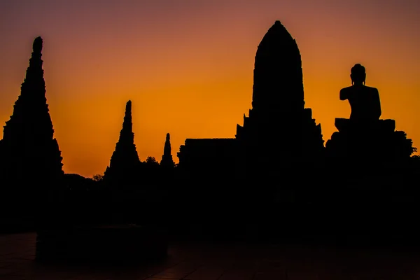 Opis: Wat Chai Watthanaram, Ayutthaya, Tajlandia — Zdjęcie stockowe