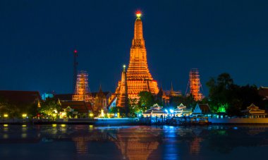 Bangkok şehir Tayland ön WAT Arun Tapınağı Nehri