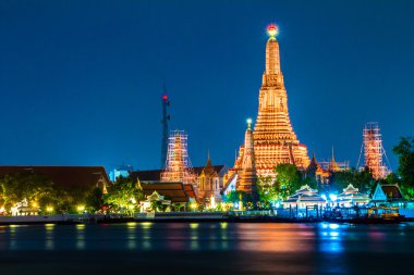 Bangkok şehir Tayland ön WAT Arun Tapınağı Nehri