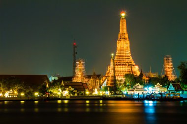 Bangkok şehir Tayland ön WAT Arun Tapınağı Nehri