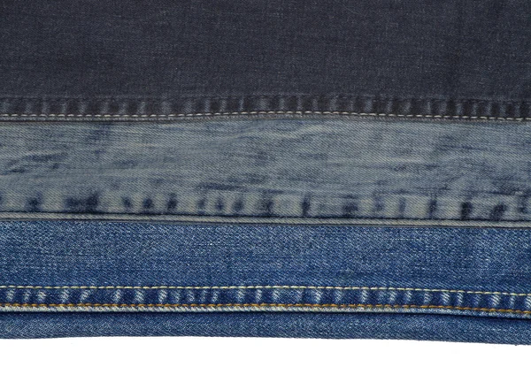 Jeans são lindamente detalhados azul, azul escuro e preto — Fotografia de Stock