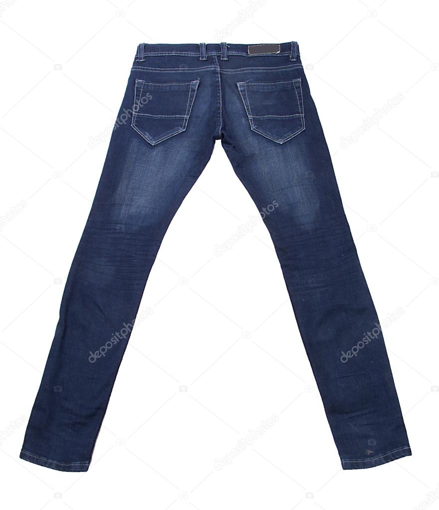 Jeans are beautifully detailed blue, dark blue and black