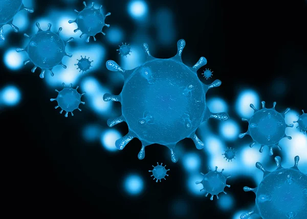 Primer plano Virus Fondo de bacterias abstractas —  Fotos de Stock