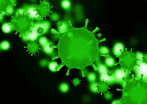 Primer plano Virus Fondo de bacterias abstractas —  Fotos de Stock