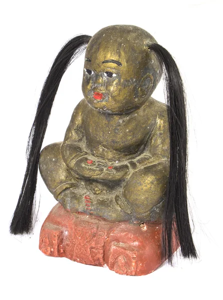 孩子吉祥物雕像帮助利润丰厚的贸易在泰国的信念 — 图库照片
