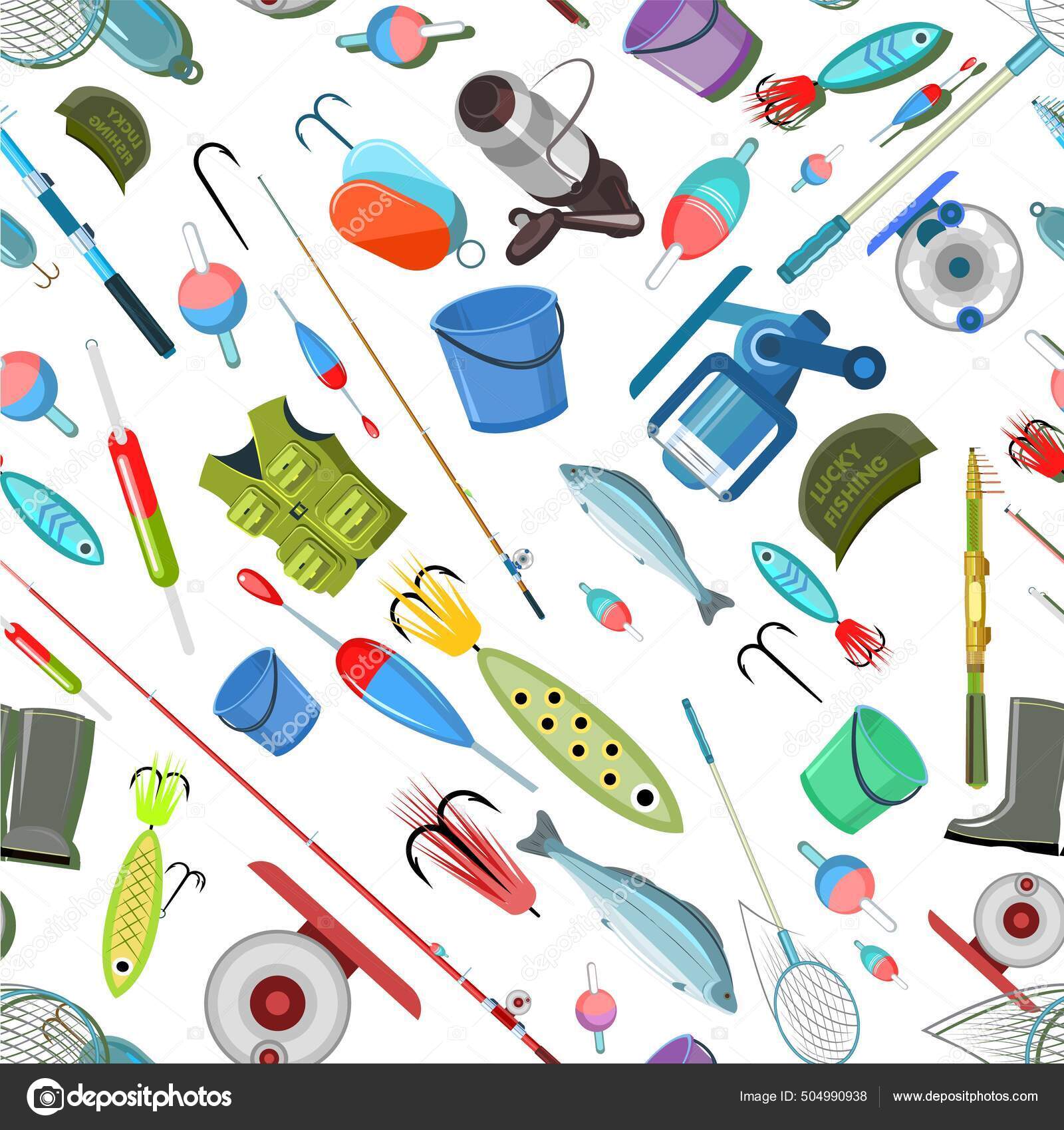 釣りのための商品 貯水池でのレクリエーションや狩猟のための機器やアクセサリー 釣竿や衣類の販売 シームレスなパターン イラストベクトル ストックベクター C Webpainter Std 釣りのための商品 貯水池でのレクリエーションや狩猟のための機器やアクセサリー 釣竿や衣類の販売 シームレスなパターン イラストベクトル ストックベクター C Webpainter Std