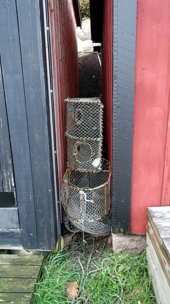 Fishing Traps Ready Use Small Port Southwest Sweden Atlantic Ocean — ストック写真