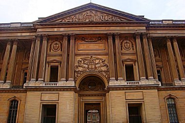 Dijital renk boyama tarzı Paris 'teki tarihi binalardan birinin görüntüsünü temsil ediyor.