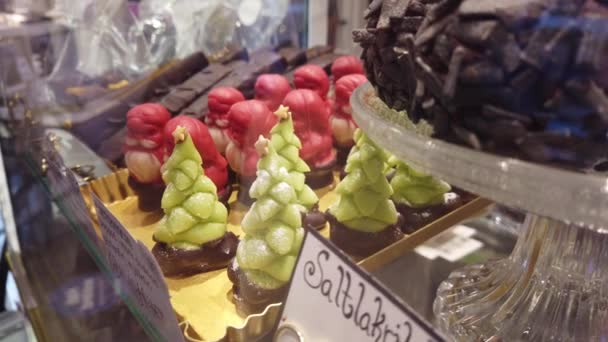 Courte Vidéo Représentant Des Bonbons Noël Des Biscuits Chocolat — Video