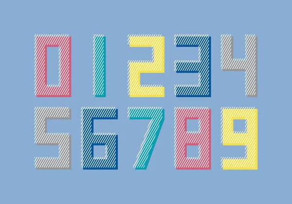 Numéro Alphabet Dans Style Rétro — Image vectorielle