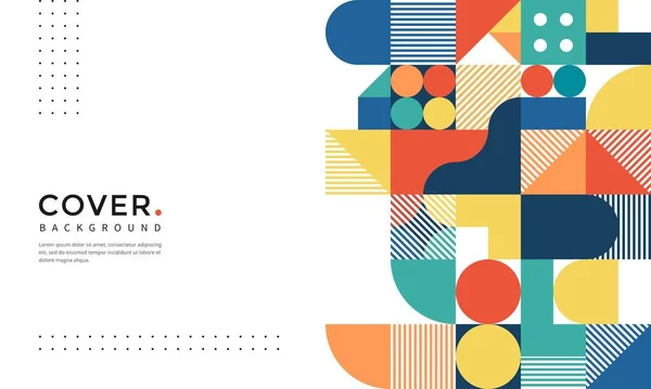 Renkli soyut geometrik kapak, broşür ve iniş sayfası arka planı