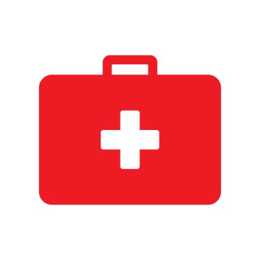 İlk yardım çantası tıbbi kutu simgesi
