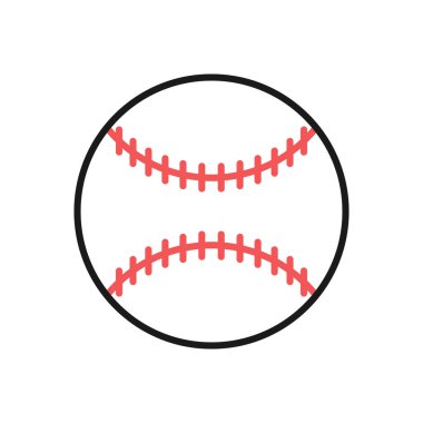 Beyzbol ana hatları ikon vektör illüstrasyonu