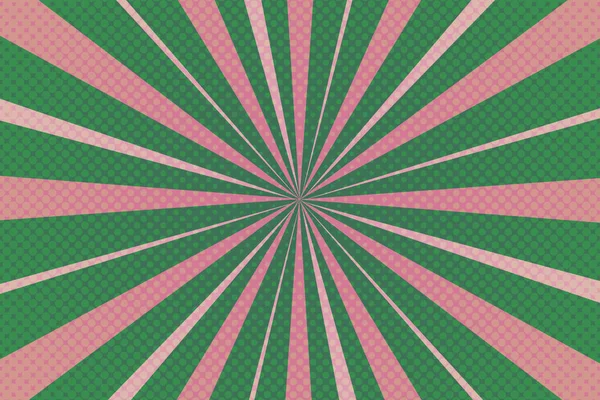 Retro yarım ton güneş patlaması arka planı. Modaya uygun yeşil ve pembe duvar kağıdı