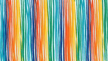 Renkli el çizimi gökkuşağı çizgili desen arkaplanı