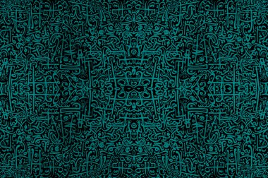 Soyut Afrikalı kabile vintage etnik desen süs