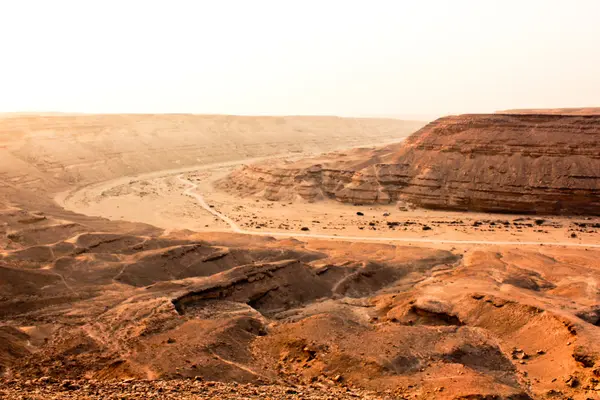 De woestijn elrayan vallei sahara — Stockfoto