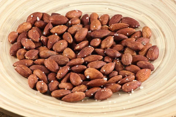 Salted Roasted Almonds Nuts — Stock Photo, Image