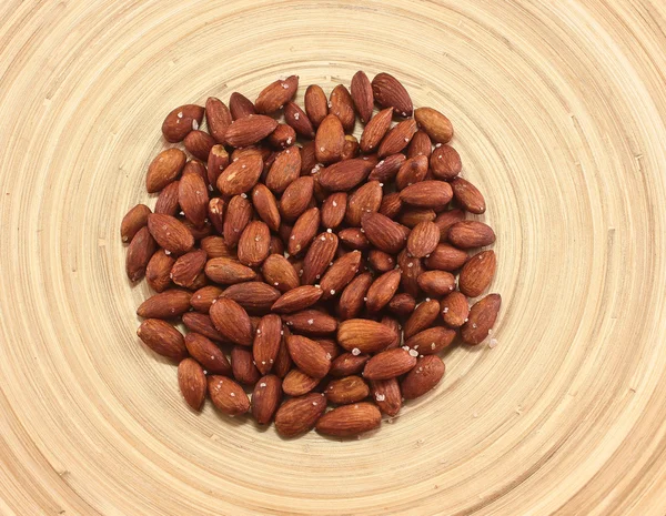 Salted Roasted Almonds Nuts — Stock Photo, Image