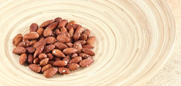 Salted Roasted Almonds Nuts — Stock Photo, Image