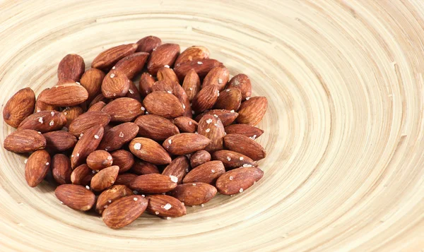 Salted Roasted Almonds Nuts — Stock Photo, Image