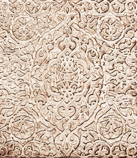 Eski İslam dekoratif süs oymalar heykel renkli duvar