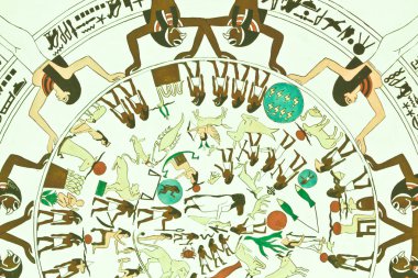 Antik Pharaonic Mısırlılar hiyeroglif oymalar
