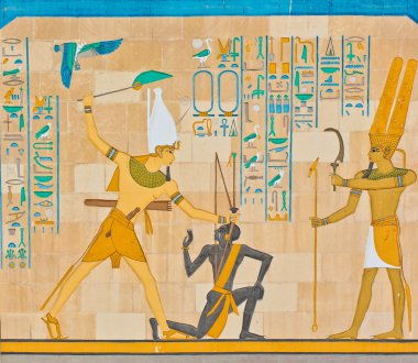 Antik Pharaonic Mısırlılar hiyeroglif oymalar